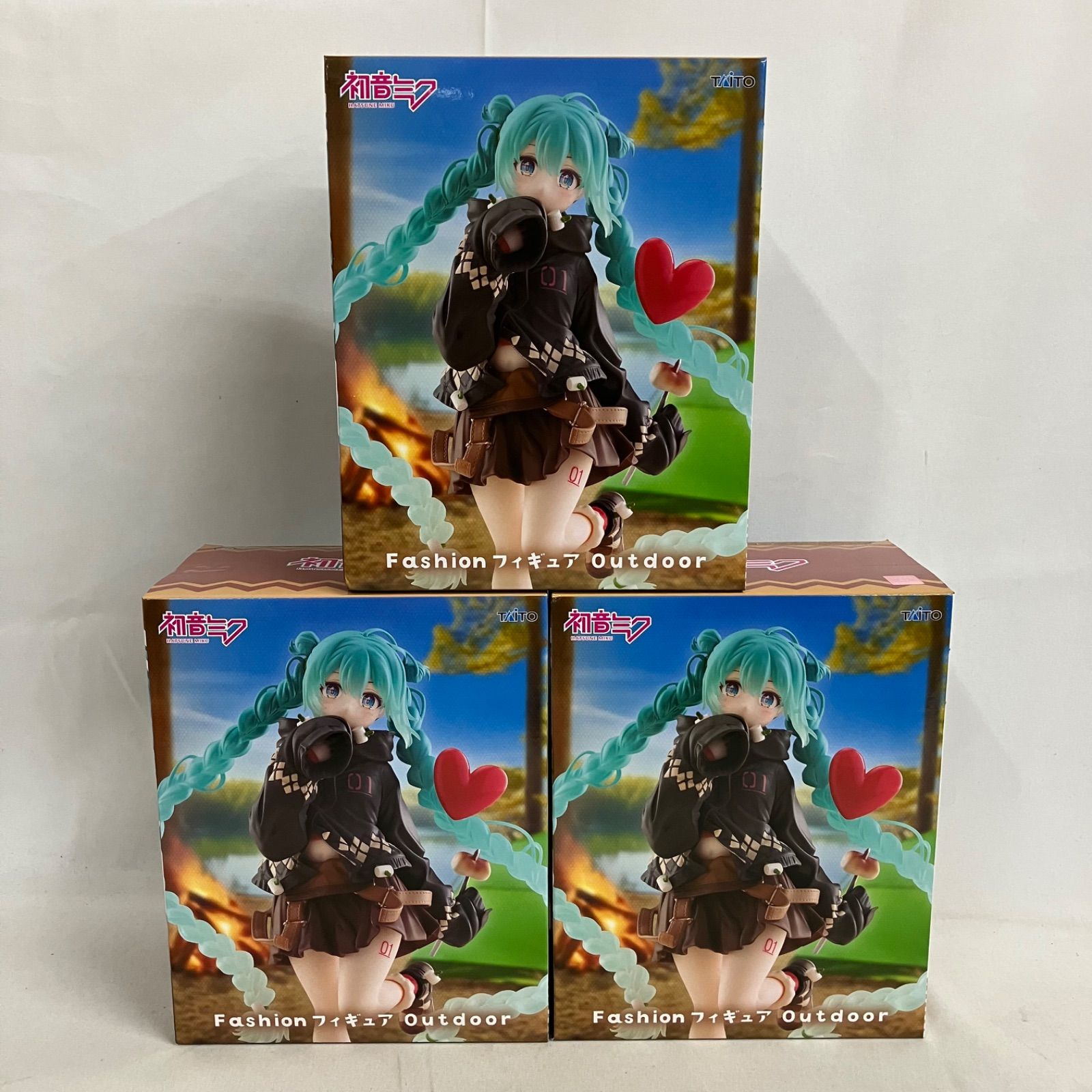 未開封 初音ミク Fashion フィギュア Outdoor 3個セット SF3111 c107