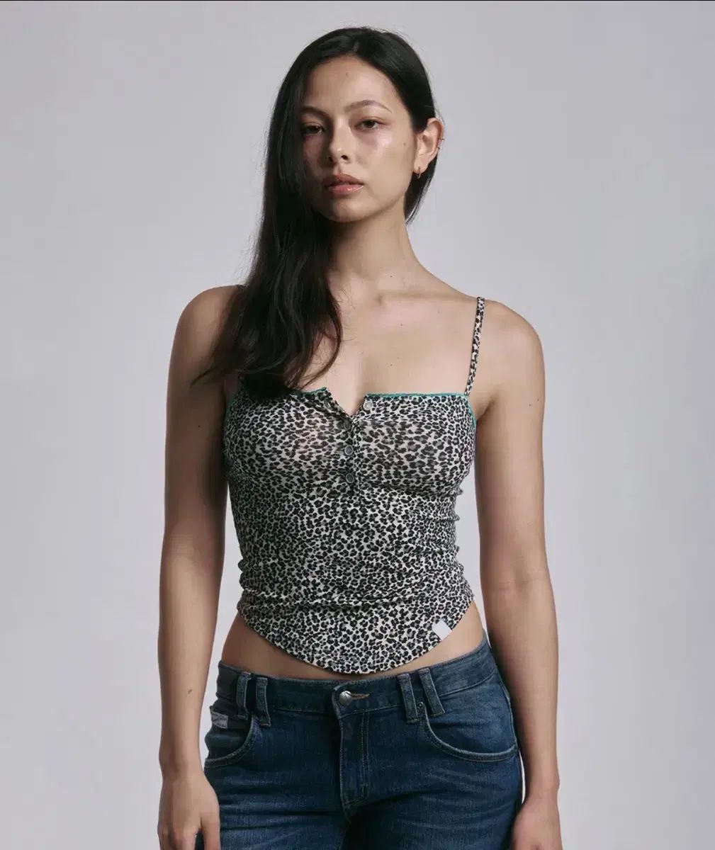 プリーズノーフォロー Riri Leopard Lace top (Black/Blu - メルカリ