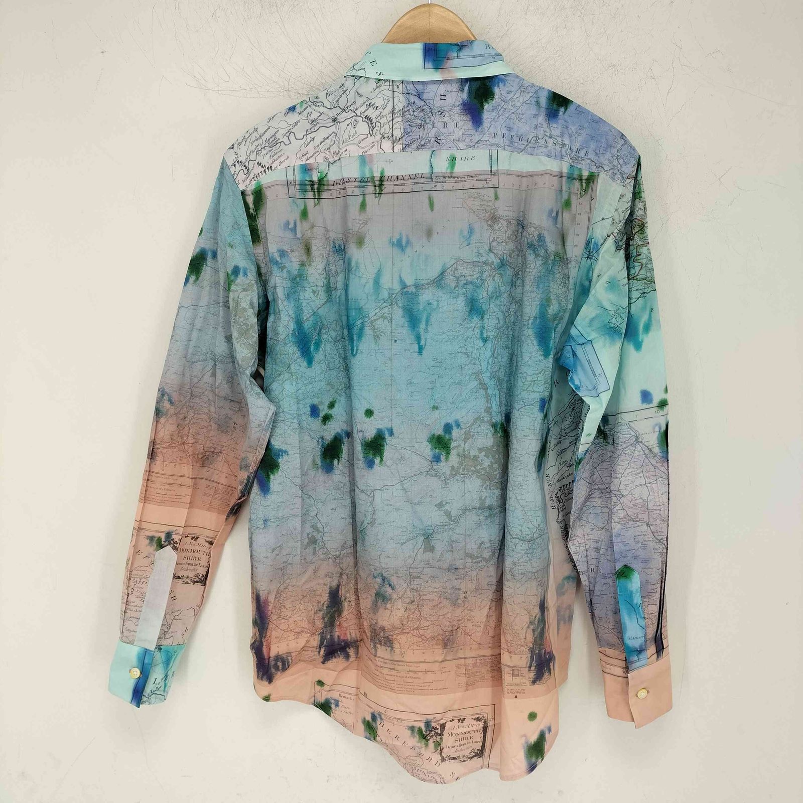 ポールスミス Paul Smith 地図柄 長袖 コットンシャツ メンズ import 