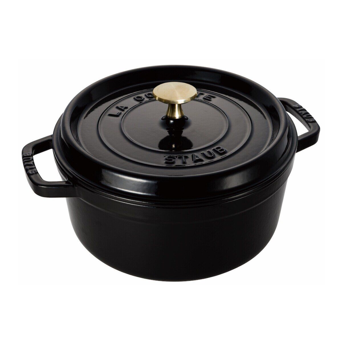 店舗展示品】 ストウブ ラウンドココット 22cm シャイニーブラック