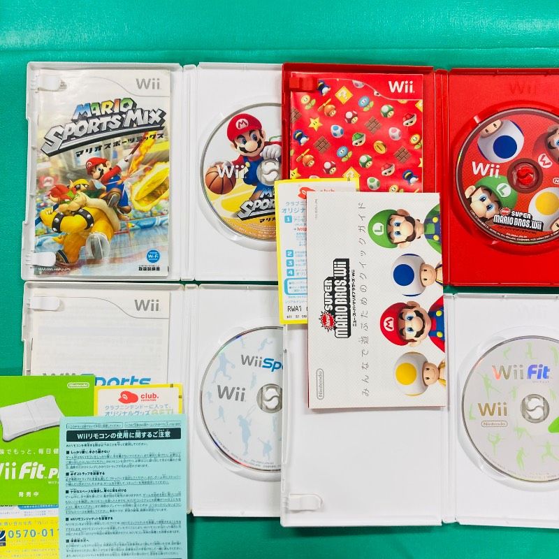 おまけ2点含む4点セット】wii マリオスポーツミックス new スーパー