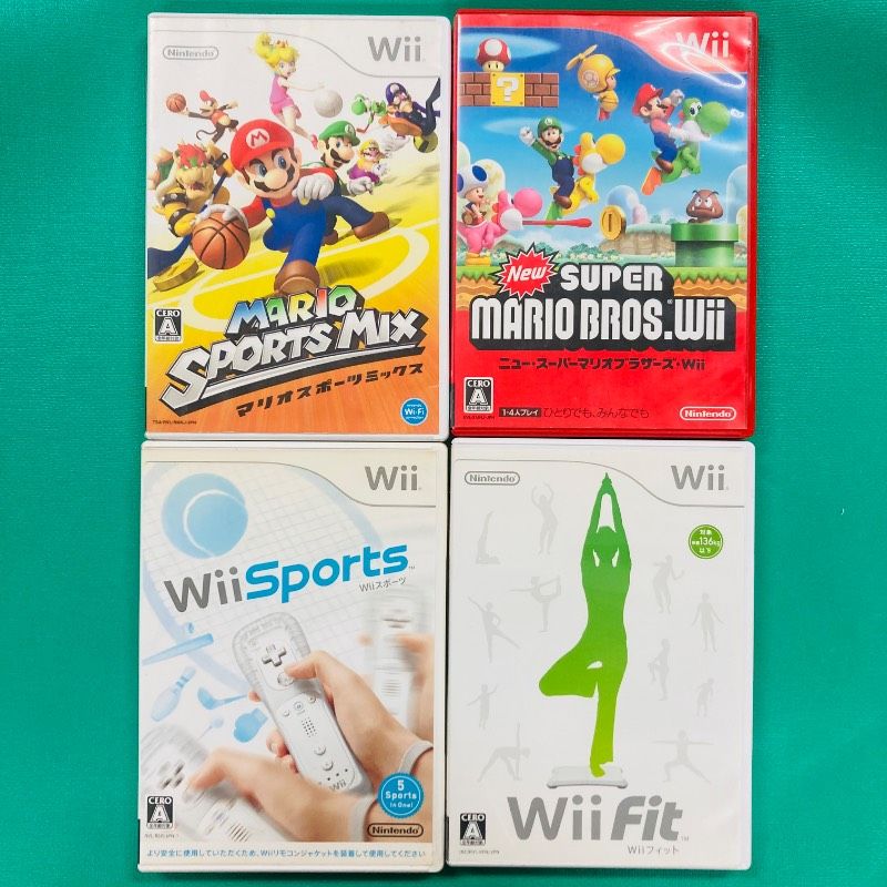 おまけ2点含む4点セット】wii マリオスポーツミックス new スーパー