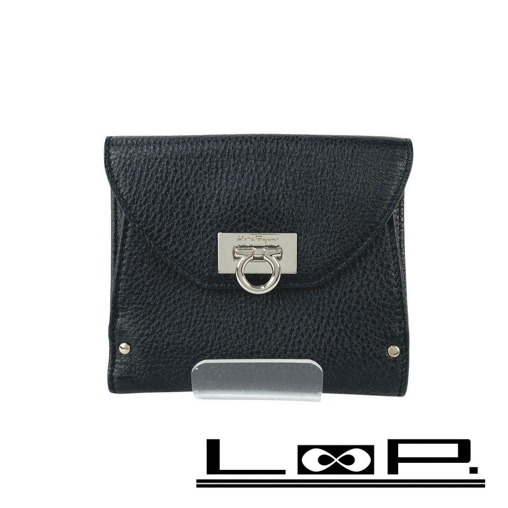 フェラガモ □未使用□ ガンチーニ 二つ折り 財布 ウォレット カーフ