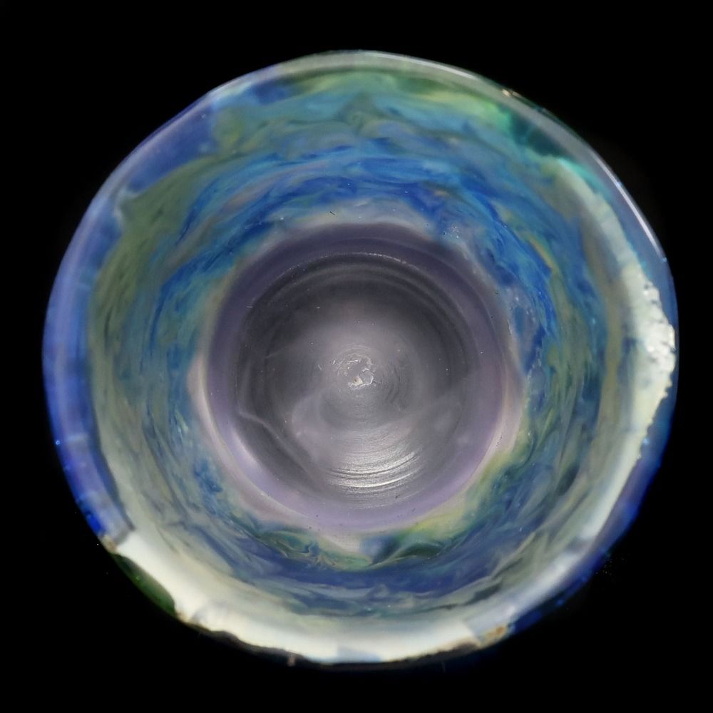 小暮紀一 作 コアガラス 蜻蛉玉丙午 ぐい呑み ガラス _ 酒器 - メルカリ