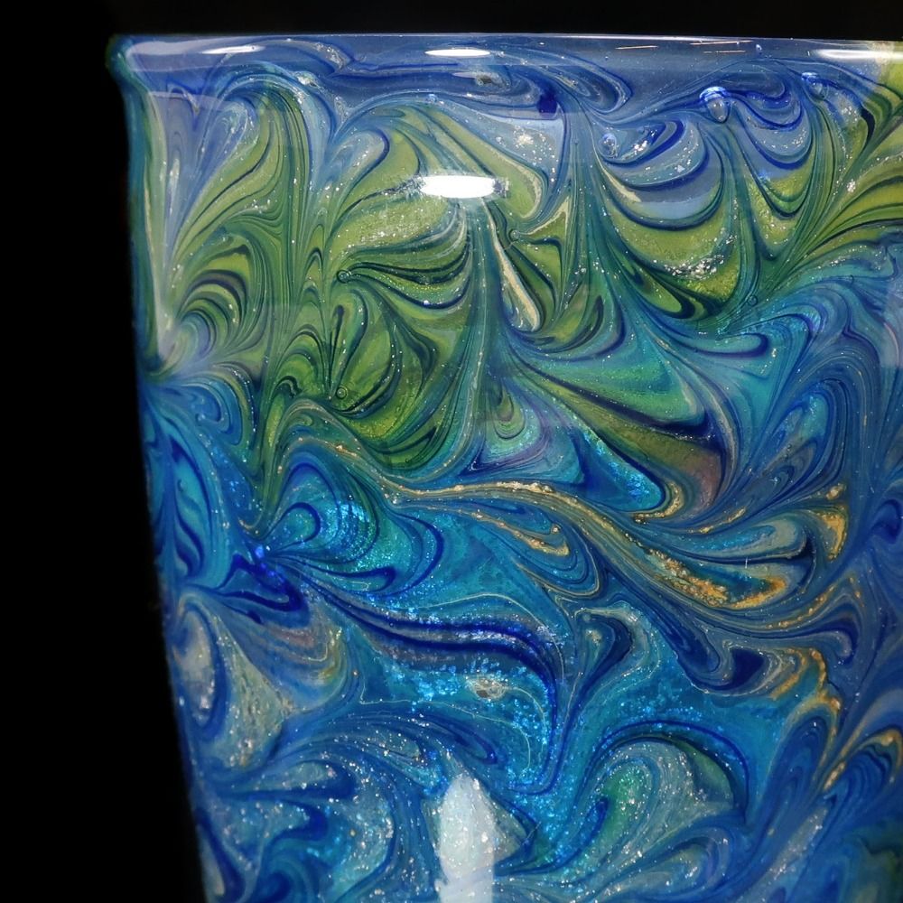 小暮紀一 作 コアガラス 蜻蛉玉丙午 ぐい呑み ガラス _ 酒器 - メルカリ