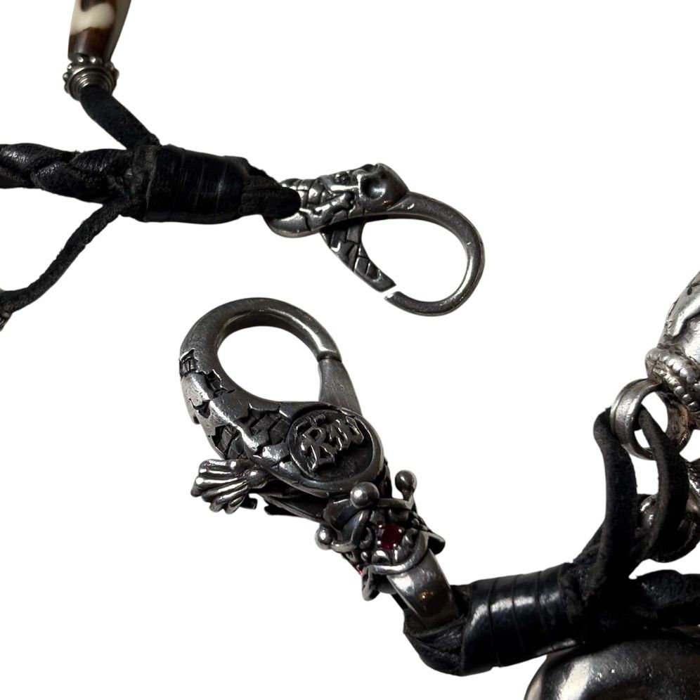 Leather ROBERT WARNER leather × silver chain Legend Robert Warner 
