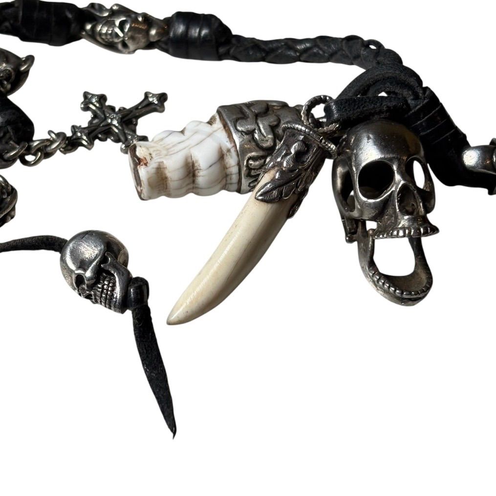 Leather ROBERT WARNER leather × silver chain Legend Robert Warner 