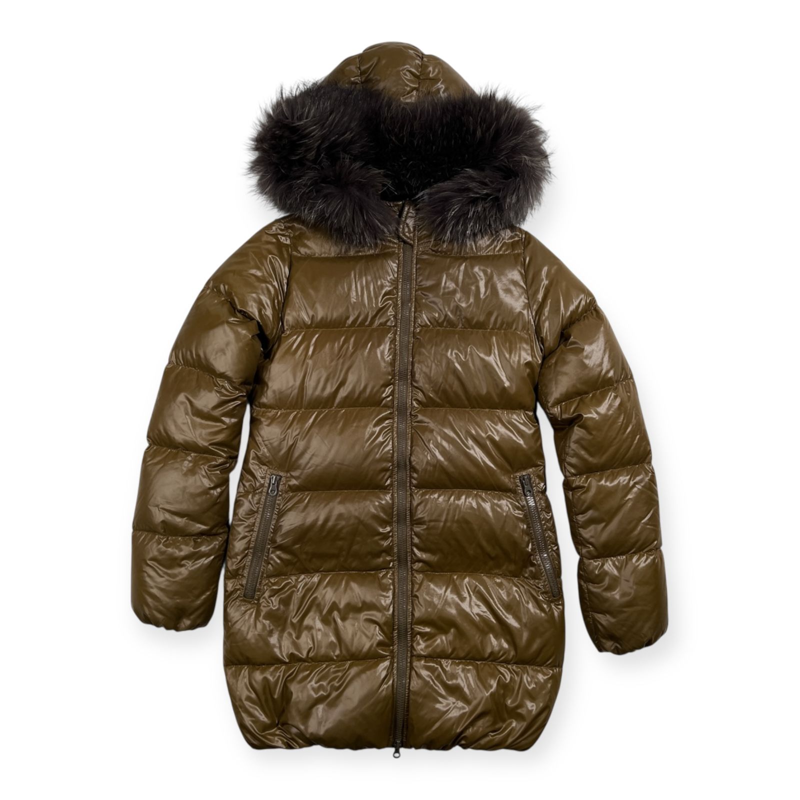 DUVETICA デュベティカ 毛皮 ファー フード ロング ダウンコート 40