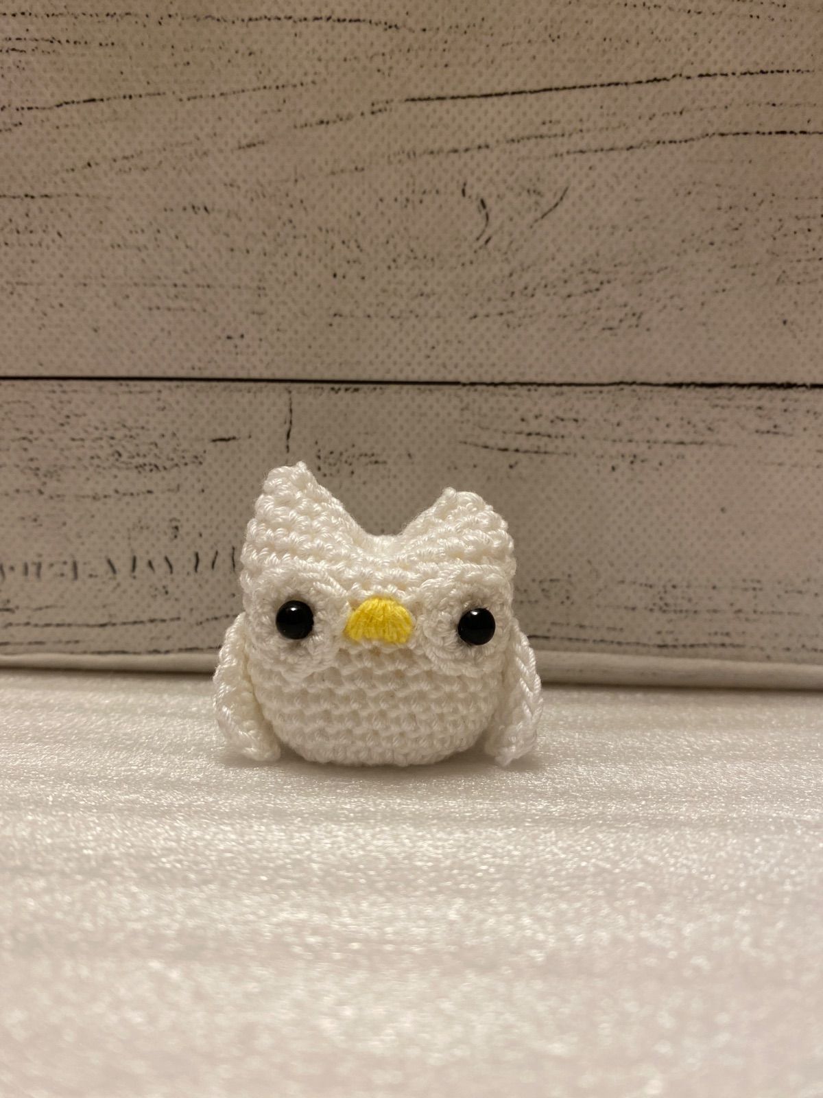【sample】　あみぐるみ　オーダーメイド　ぬいぐるみ　アートドール　ふくろう ハンドメイド あみぐるみ ぬいぐるみ フクロウ ホワイト | Shop at