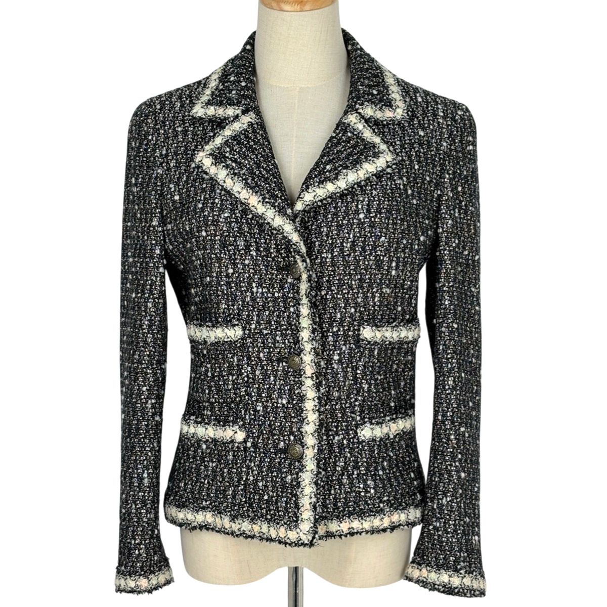 シャネル CHANEL ココマークボタン ツイード ジャケット 05A アウター