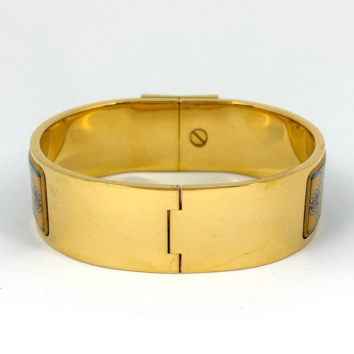 エルメス HERMES エマイユGM 七宝焼き バングル GP ゴールド
