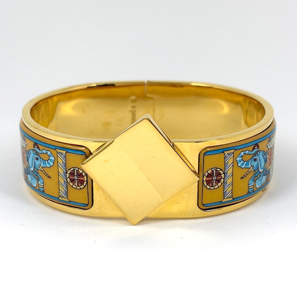 エルメス HERMES エマイユGM 七宝焼き バングル GP ゴールド