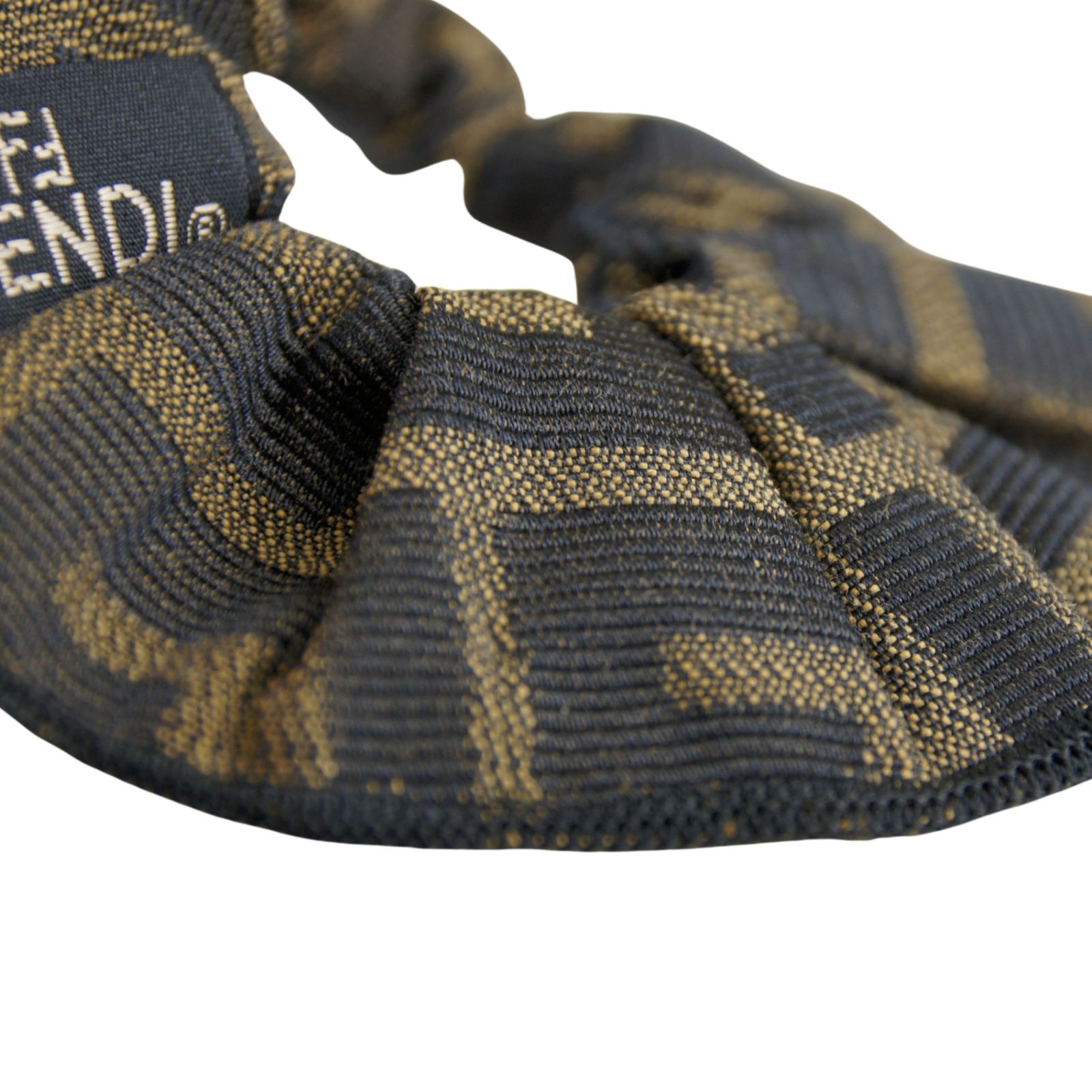 FENDI フェンディ シュシュ ズッカ柄 ブラウン レディース ヘアゴム