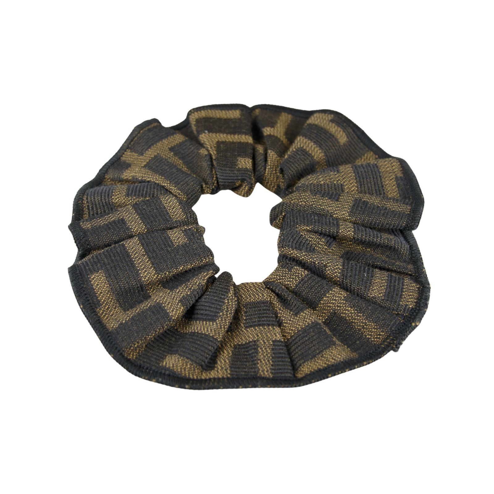 FENDI フェンディ シュシュ ズッカ柄 ブラウン レディース ヘアゴム