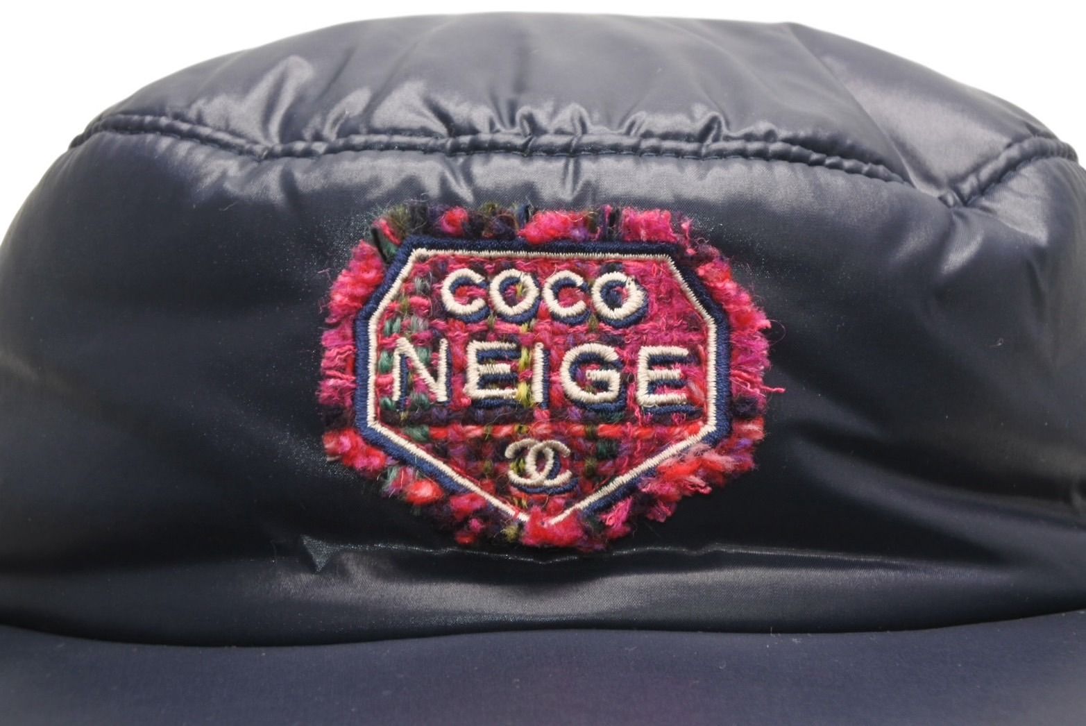 新品未使用 CHANEL シャネル 2018 COCO NEEIGE WOOL TWEED LINED 帽子