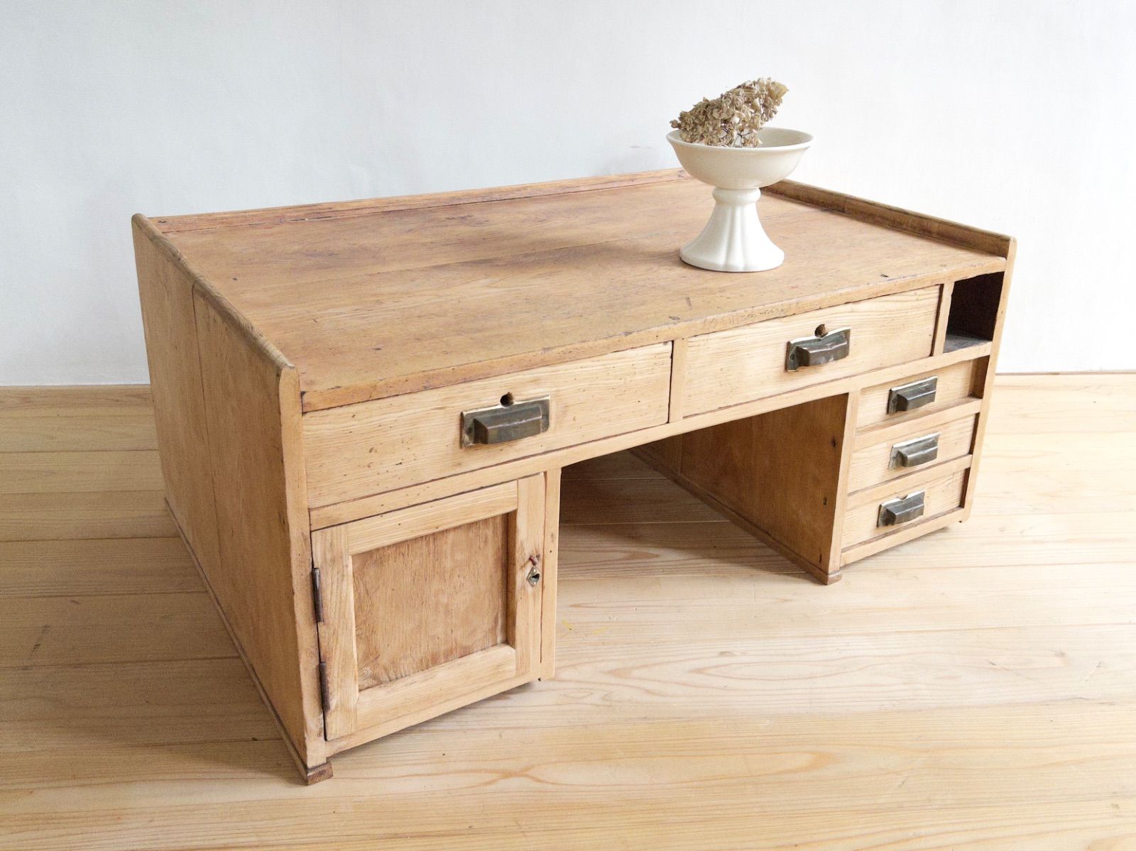 剥離家具 無垢材 ローデスク M025 古道具 古家具 アンティーク