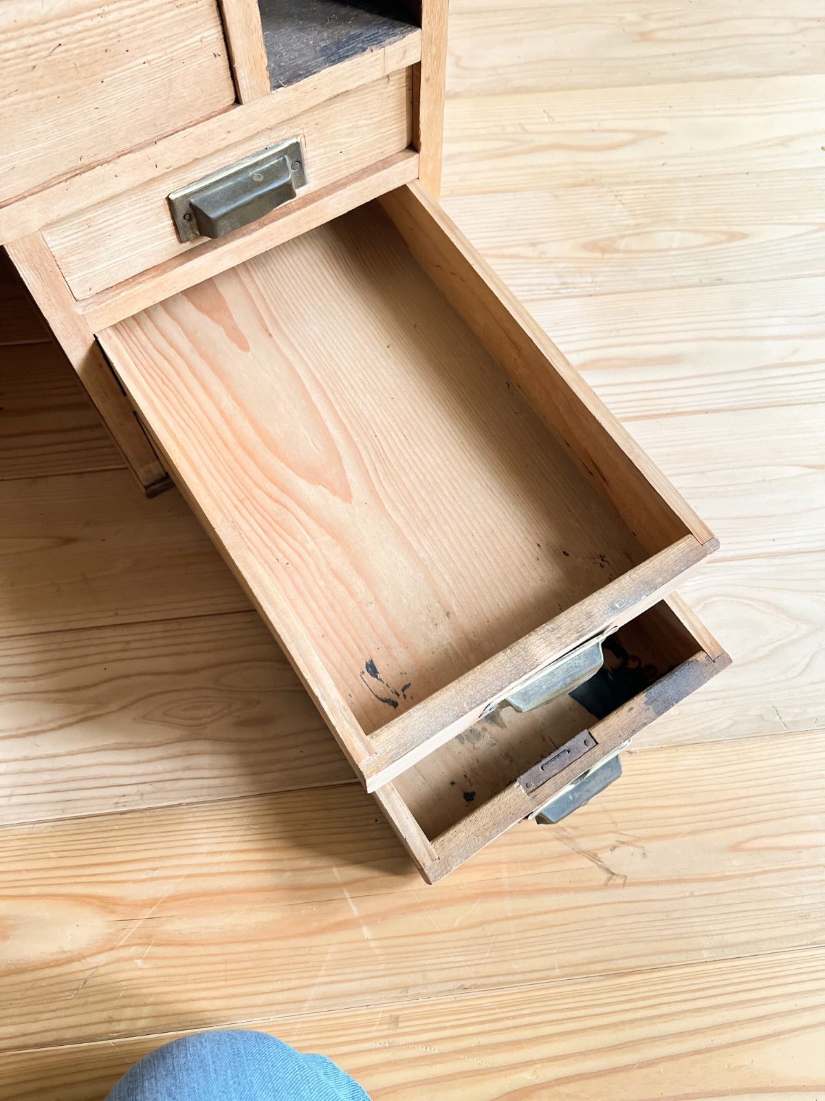 剥離家具 無垢材 ローデスク M025 古道具 古家具 アンティーク