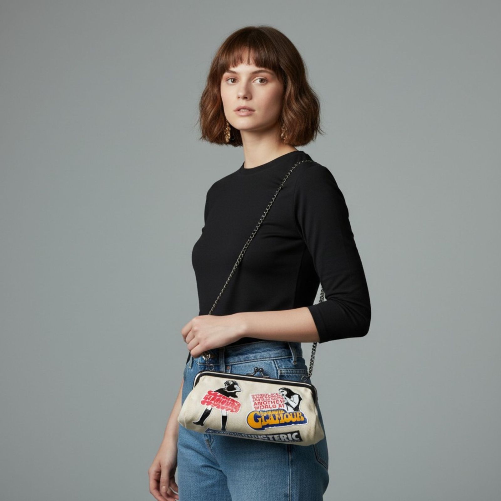 HYSTERIC GLAMOUR ヒステリックグラマー がま口 チェーンショルダー