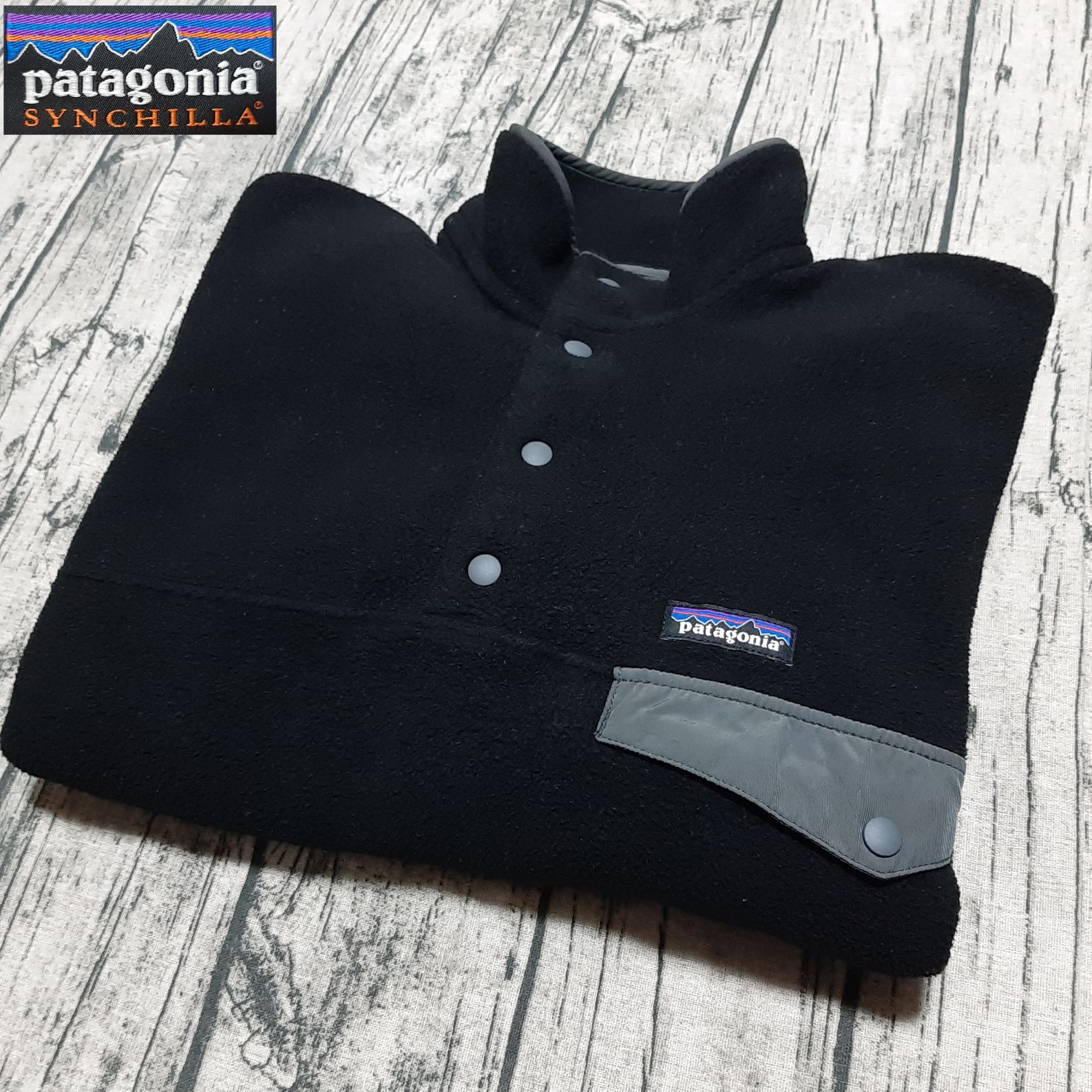 Patagonia Synchilla snap t Sサイズ Black size S】patagonia ライト 
