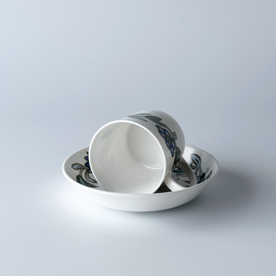 Susie Cooper アールヌーボー ブルー カップ＆ソーサー 英国