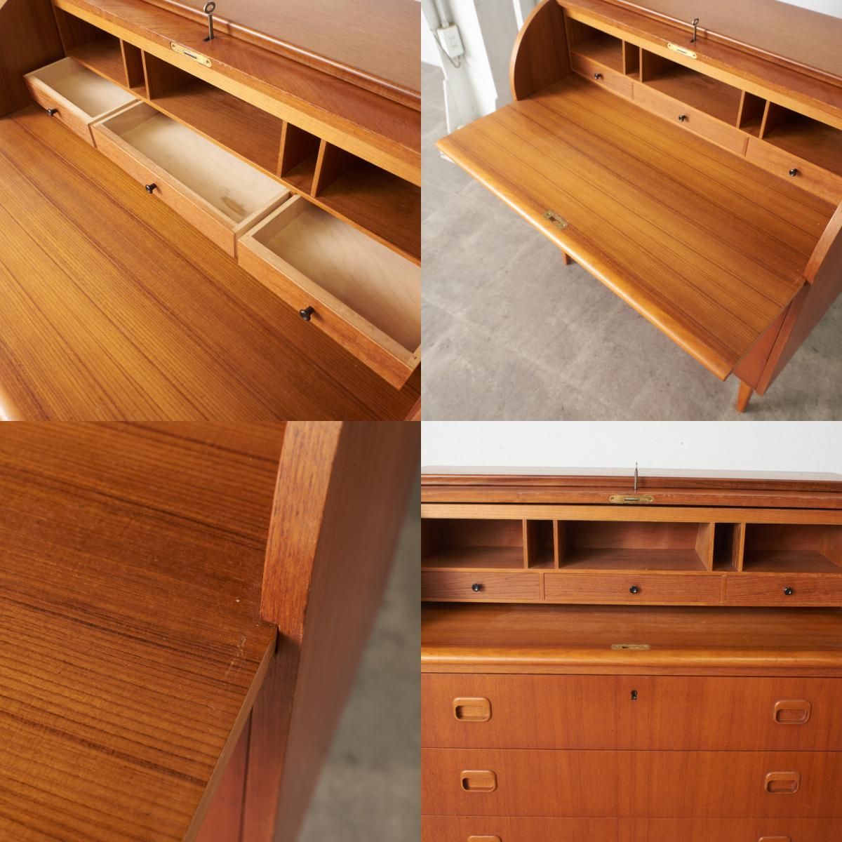 スウェーデン ヴィンテージ ロールトップ ライティングビューロー Egon