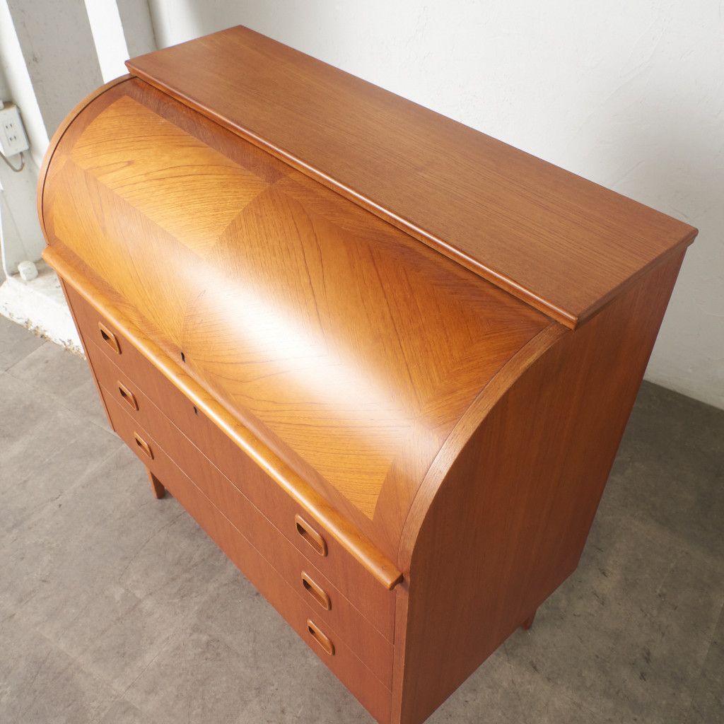 スウェーデン ヴィンテージ ロールトップ ライティングビューロー Egon