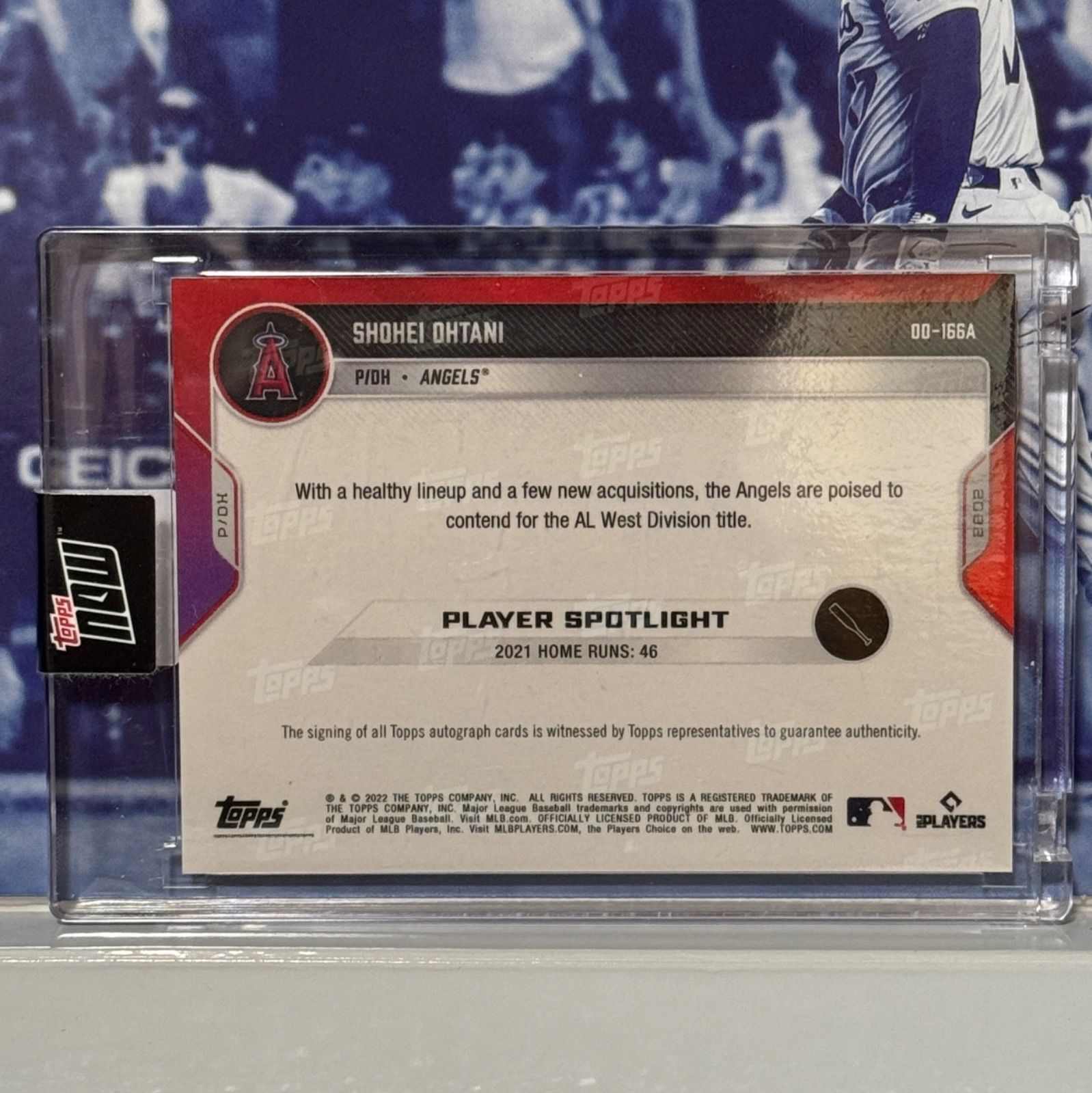 2022 Topps Now 大谷翔平 直筆サインカード 44/99 Angels Auto 限定99 