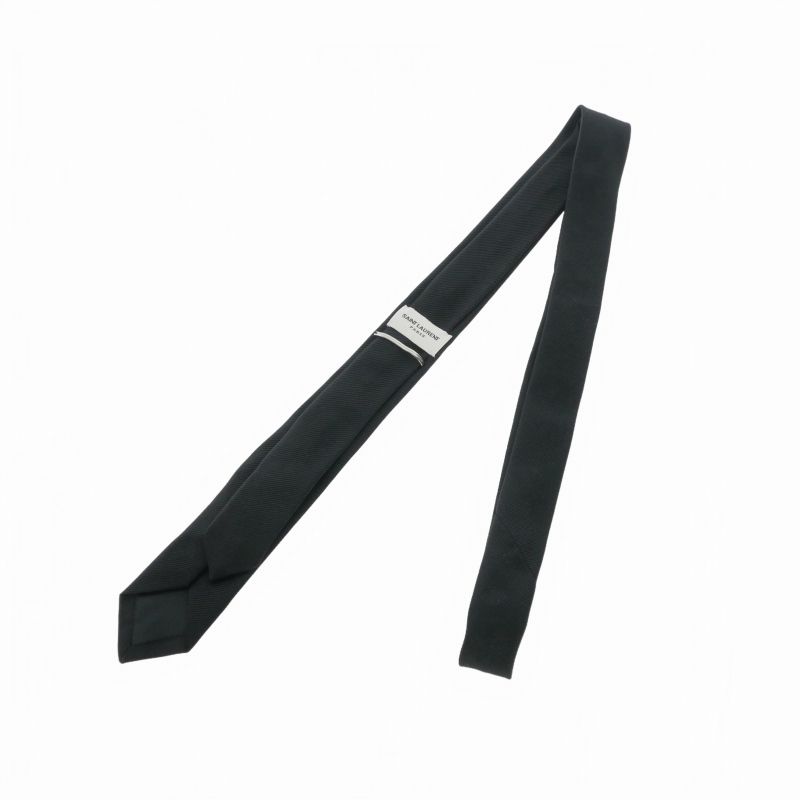サンローラン パリ SAINT LAURENT PARIS ナロータイ ネクタイ ブラック