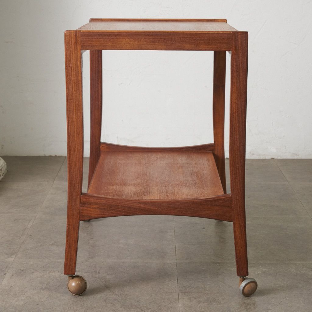 英国 ヴィンテージ トロリー ワゴン 木製 チーク 北欧 スタイル