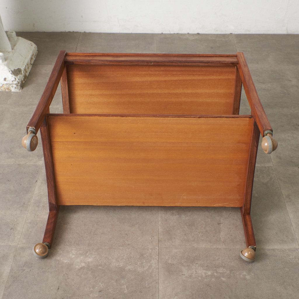 英国 ヴィンテージ トロリー ワゴン 木製 チーク 北欧 スタイル