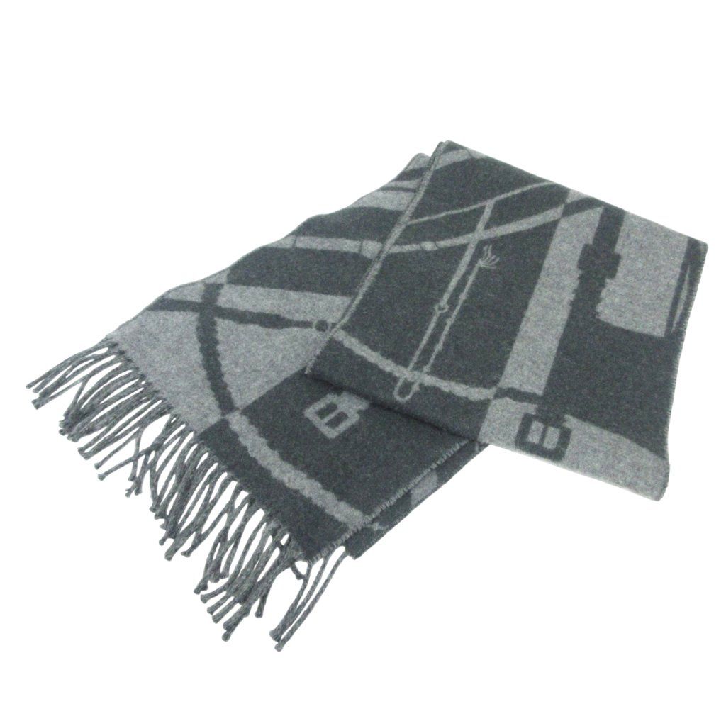 エルメス HERMES 美品 クリック クラック カシミヤ100% マフラー