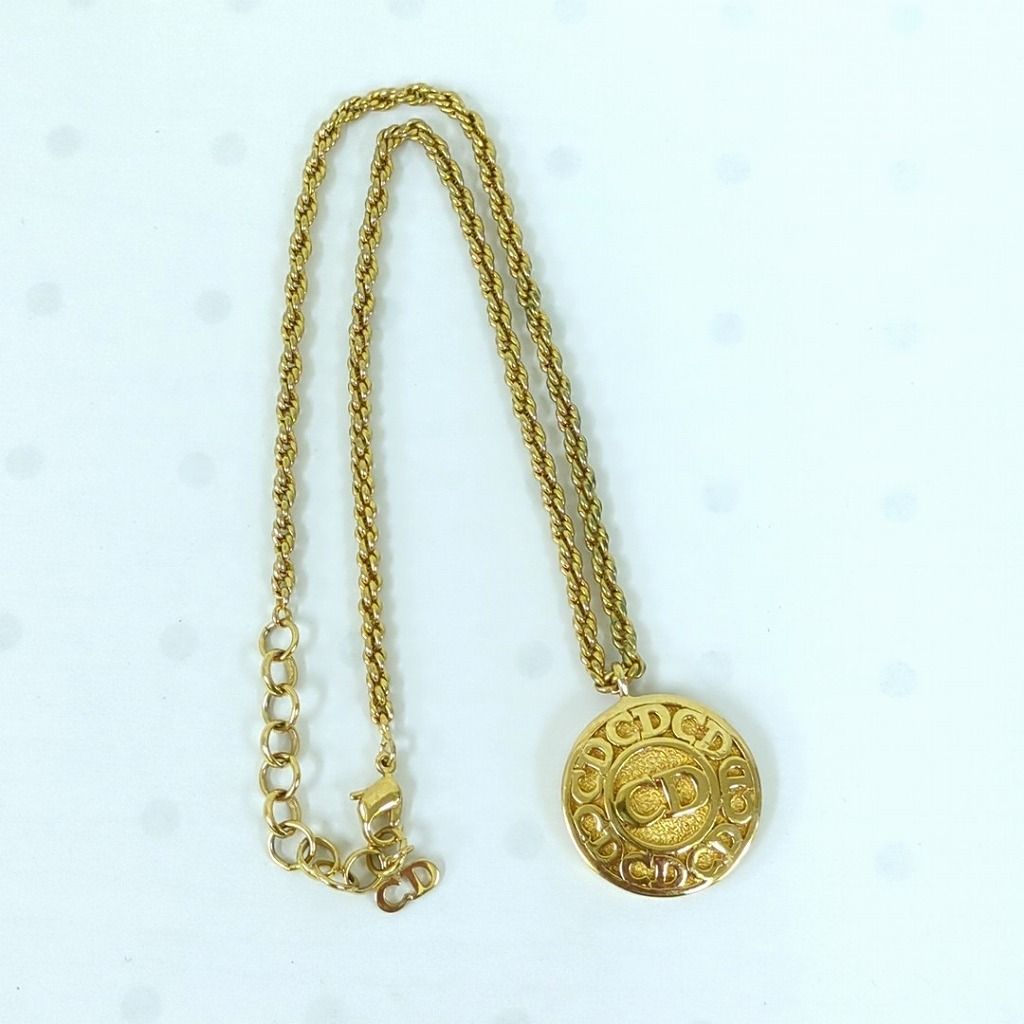 クリスチャンディオール CDロゴ ラウンド ネックレス レディース