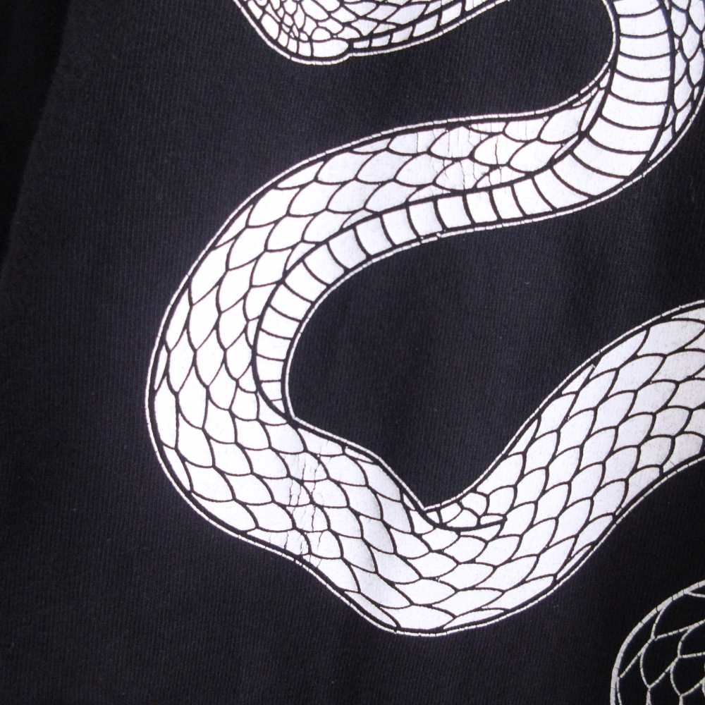 ノーシス KNOSIS バンドTシャツ メタル ロゴ スネーク プリント 半袖