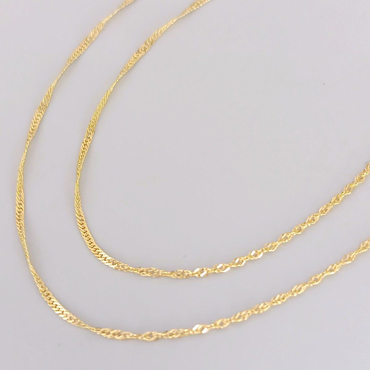 18金 K18 男女兼用 スクリューネックレス 1.06g 43.5㎝ Z221 - メルカリ