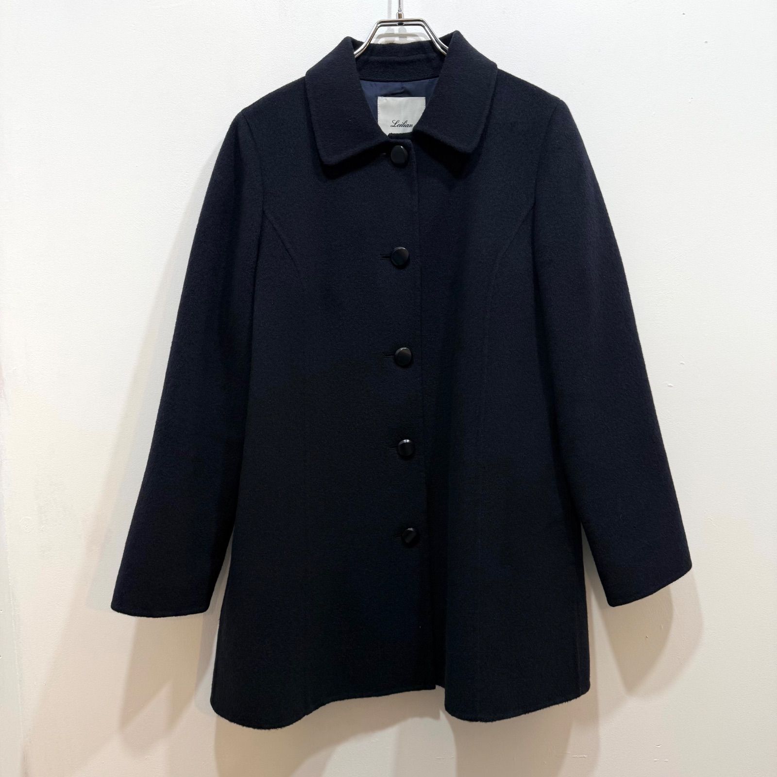 カシミヤ100% Leilian レリアン 現行 近年モデル ハーフコート ミドル