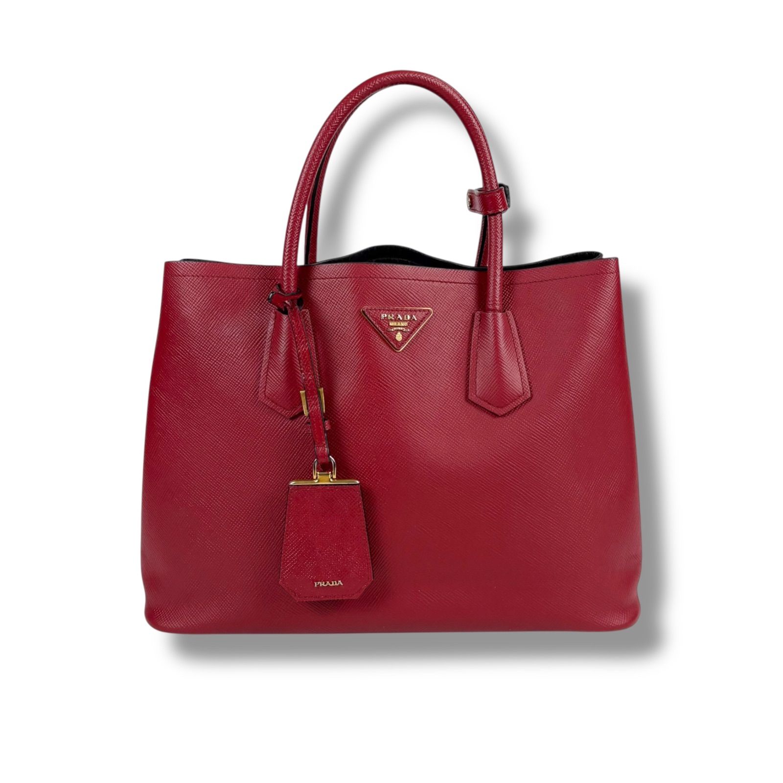 PRADA プラダ サフィアーノキュイール トートバッグ レッド 赤 レザー 