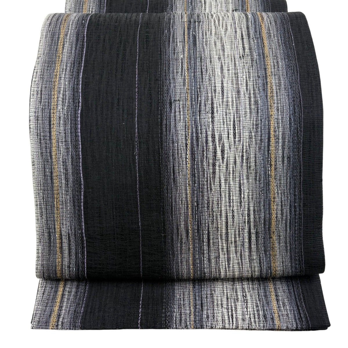 袋帯 秀品 縞 幾何学模様 黒 全通 正絹 【中古】 - メルカリ