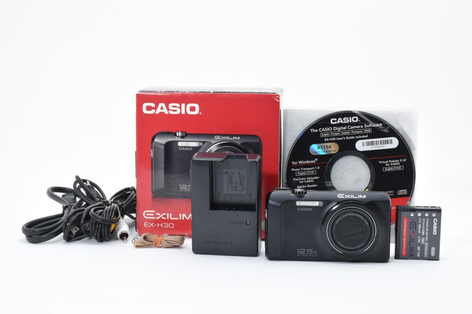 極美品・完動品】CASIO EXILIM EX-H30 ブラック 動作確認済 1610万画素