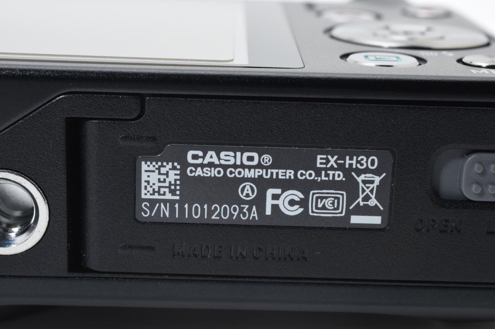 極美品・完動品】CASIO EXILIM EX-H30 ブラック 動作確認済 1610万画素