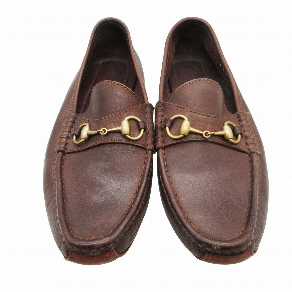 箱付き✨GUCCI グッチ ホースビットローファー ブラウン 厚底 36cm GUCCI グッチ 1101344 レザー ホースビットローファー シューズ