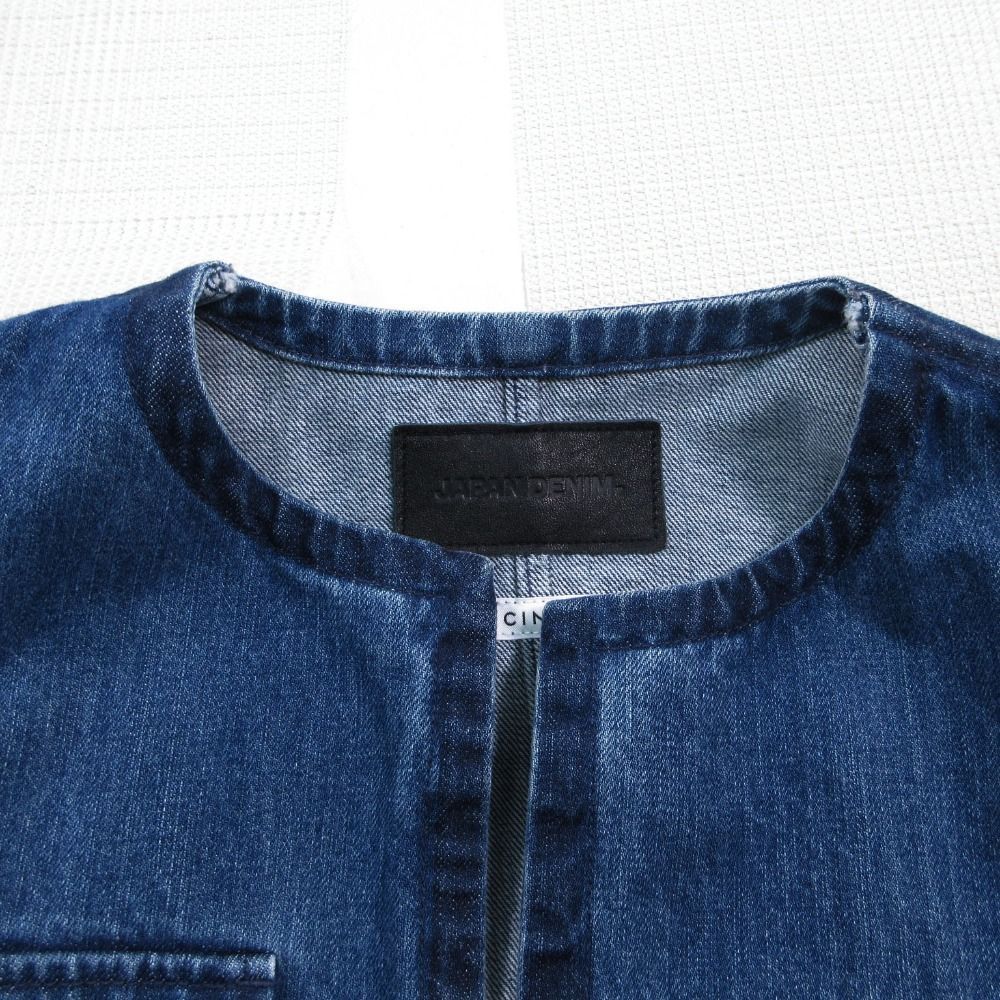 CINOH × JAPAN DENIM チノ ジャパンデニム ノーカラー デニム