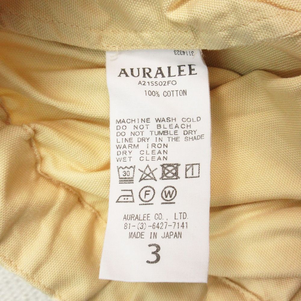 AURALEE オーラリー FINX SHUTTLE OX SHORTS A21SS02FO