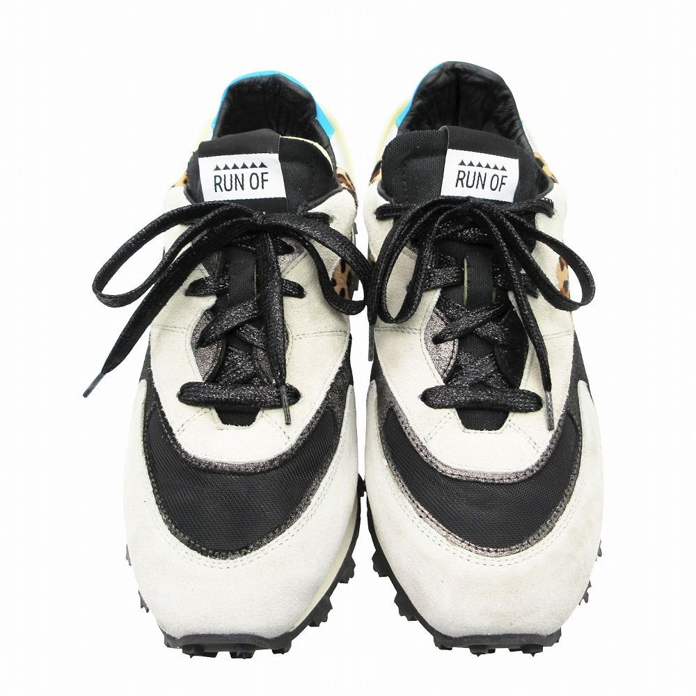 RUN OF BODRUM STYLE ランオブ SILVER LEOPARD JL レザー スニーカー 