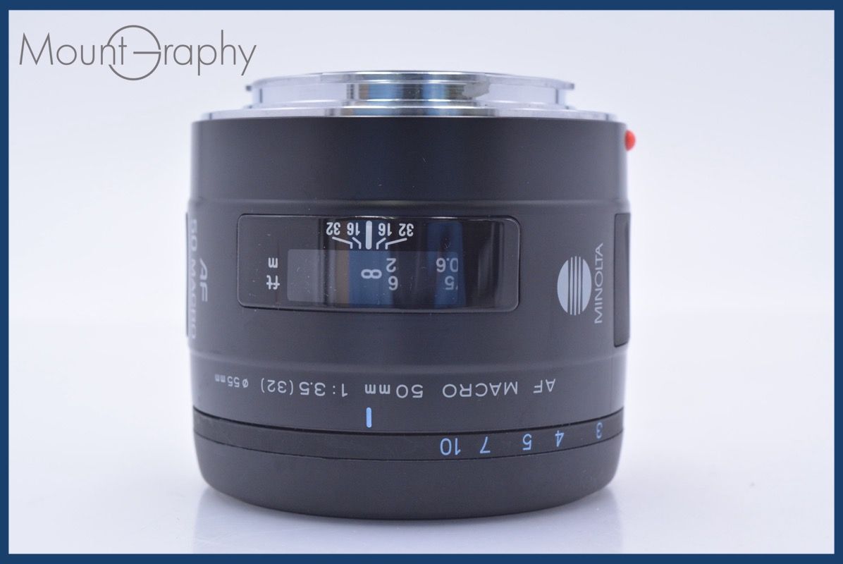 動作保証】 ミノルタ MINOLTA AF MACRO 50mm F3.5 前後キャップ&レンズ