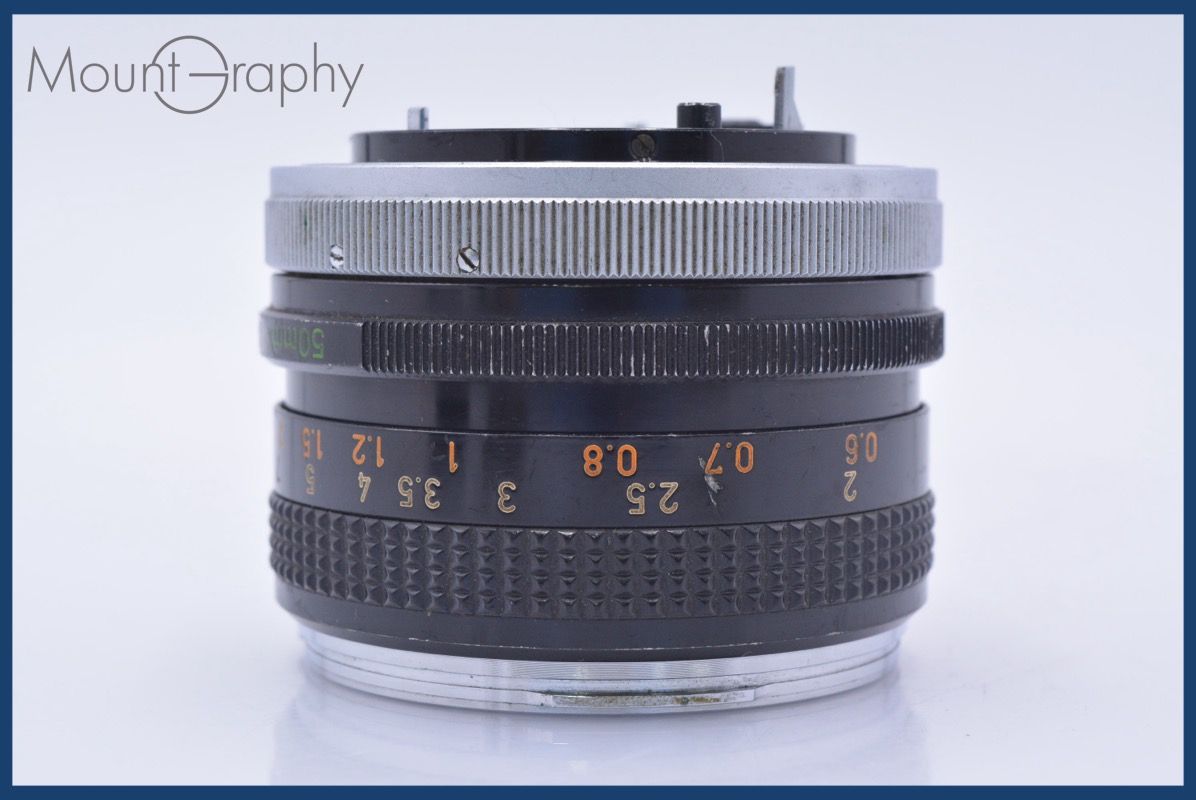 動作保証】 キヤノン Canon FD 50mm F1.8 前後キャップ&レンズ