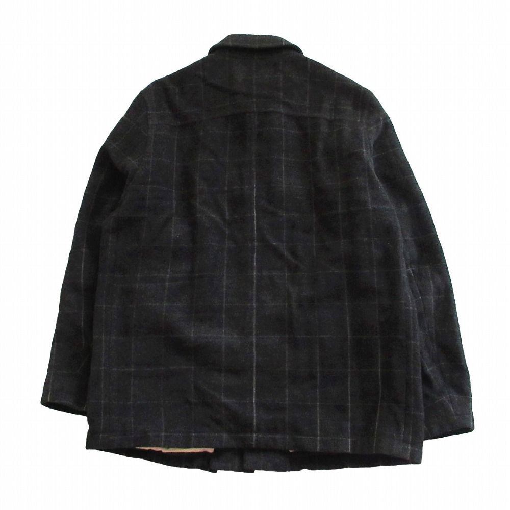 美品 PS Paul Smith ポールスミス アンゴラ混 ダッフルコート 牛革 水
