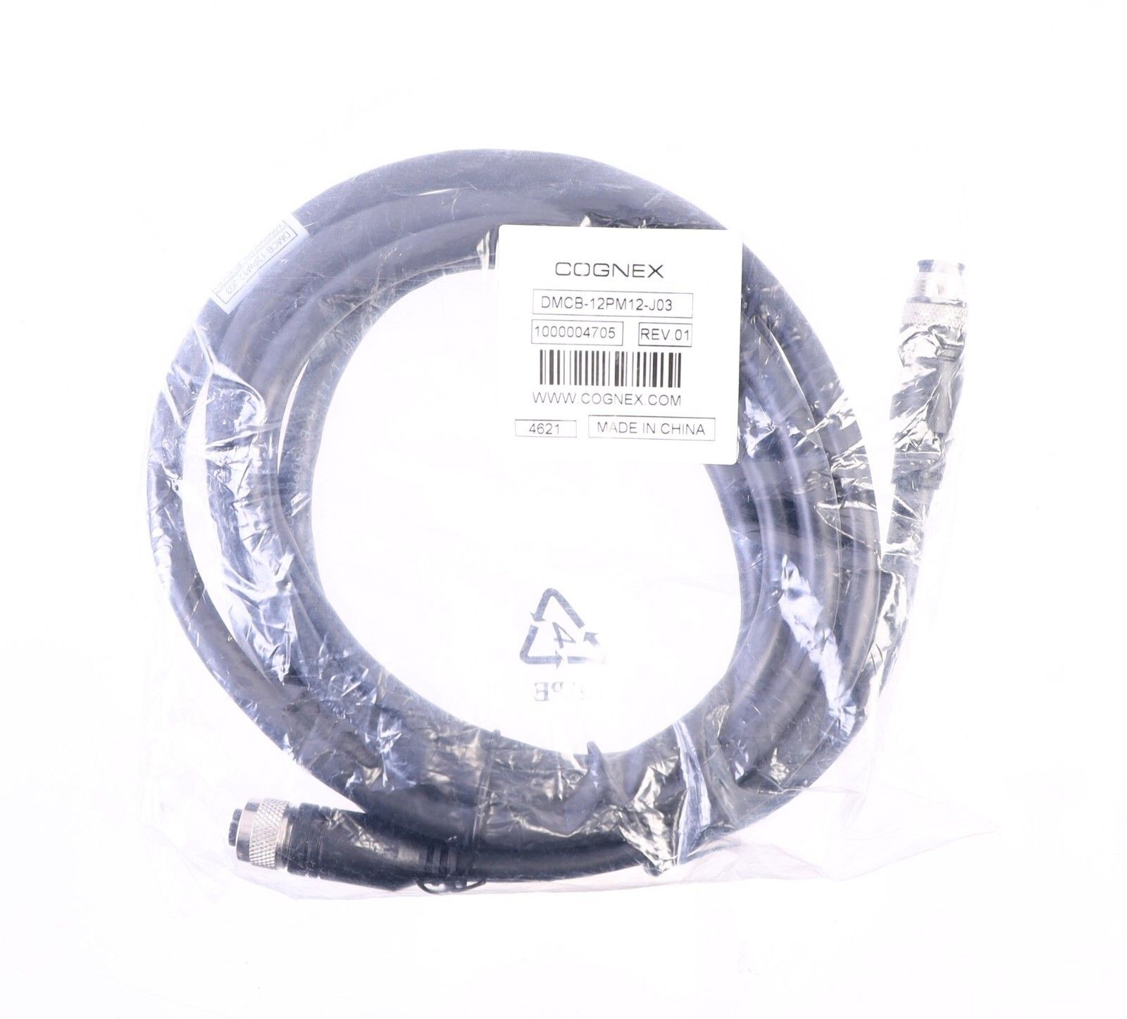 【1年保証】 COGNEX DMCB-12PM12-J03 CABLE 3M 12PIN M12 MALE/FEMALE