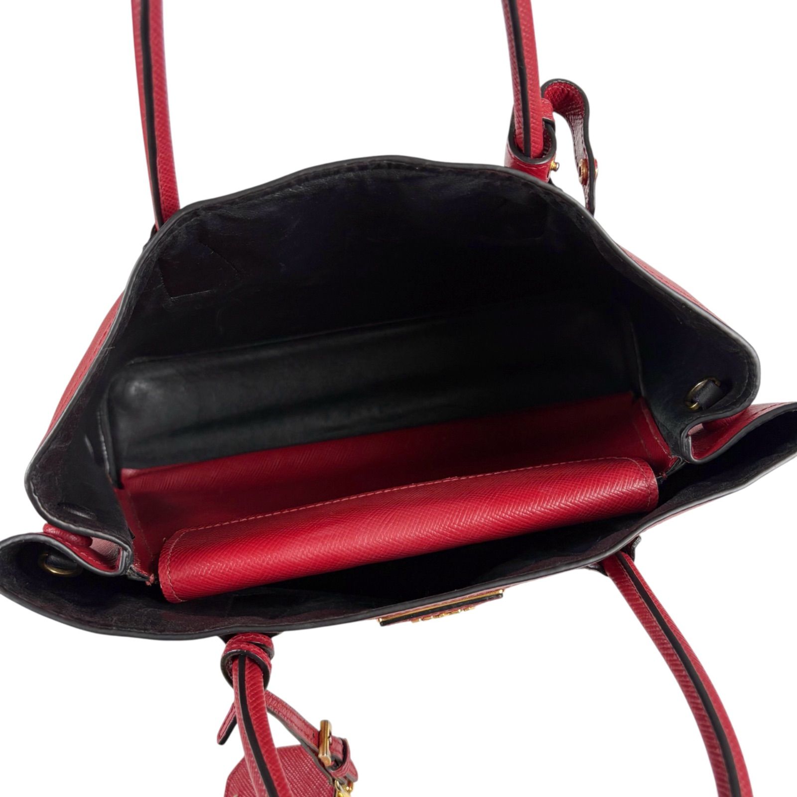 PRADA プラダ サフィアーノキュイール トートバッグ レッド 赤 レザー 