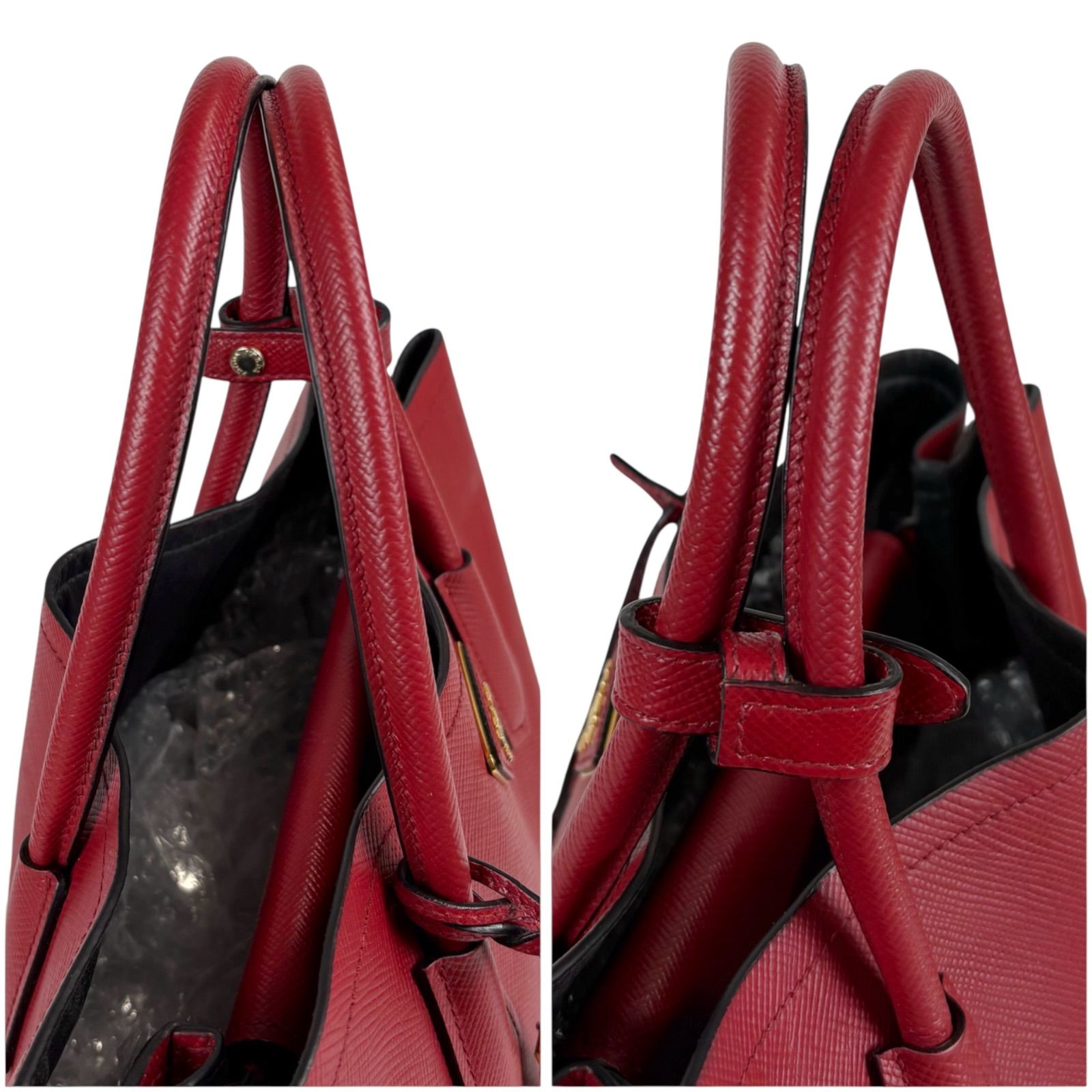PRADA プラダ サフィアーノキュイール トートバッグ レッド 赤 レザー 