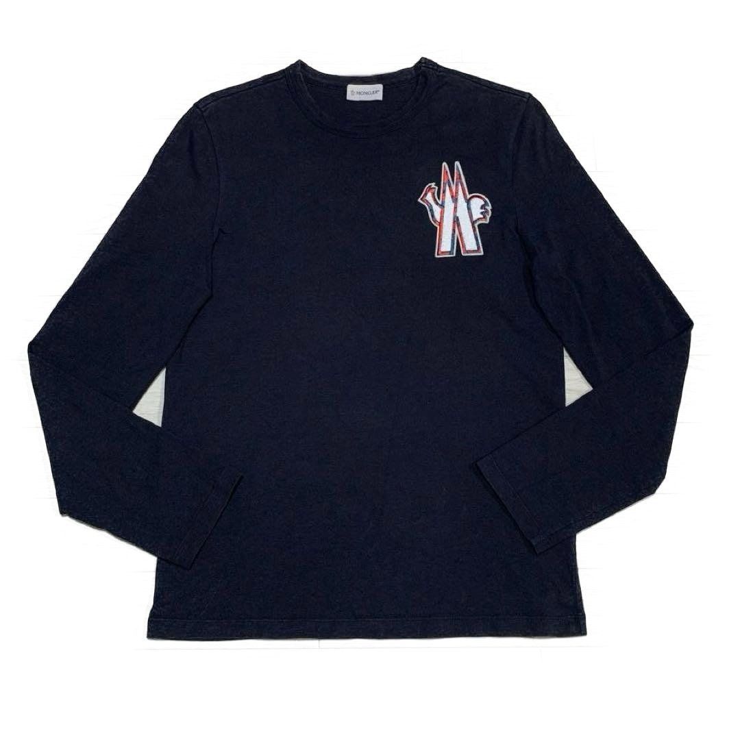 MONCLER ロンT 長袖 ネイビー S 国内正規品4S558 - メルカリ